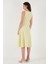 Bisiklet Yaka Regular Fit Cepli Pileli Midi Elbise Bayan Elbise 6051963 7