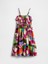 Kız Çocuk Çiçek Desenli Kids Smocked Ruffle Midi Elbise 5