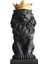 Aslan Kral Heykel Siyah-Gold 1