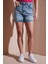 Streç Pamuklu Mom Fit Yüksek Bel Mini Kot Short Bayan Short 25Y0188K1 2