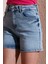 Streç Pamuklu Mom Fit Yüksek Bel Mini Kot Short Bayan Short 25Y0188K1 6
