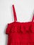 Kız Çocuk Kırmızı Kids Smocked Ruffle Midi Elbise 2