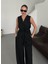 Siyah Miranda Kumaş Yelek Pantolon Takım 4