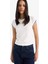 Yeni Sezon Slim Fit Dar Kesim Bisiklet Yaka Ribana Kısa Kollu Tişört 1