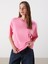Yeni Sezon Bisiklet Yaka Paris Baskili Oversize Kadin Tisort - S5PM55Z8 1