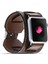 Apple Watch Uyumlu Deri Kordon 38-40-41MM Cuff Taba 1