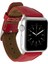 Apple Watch Uyumlu Deri Kordon 42-44-45MM Erc2 Kırmızı 5