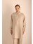 Yakası Fermuarlı Keten Tencel Tunik 3