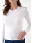 Bisiklet Yaka Beyaz Basic Uzun Kol Body / Bluz 2