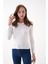 Bisiklet Yaka Beyaz Basic Uzun Kol Body / Bluz 3