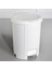 Bas Aç Kapaklı Çöp Kovası - Click Kapak Pedallı Çöp Kovası Banyo Mutfak Çöp Kovası 12 Litre Beyaz 1