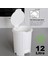 Bas Aç Kapaklı Çöp Kovası - Click Kapak Pedallı Çöp Kovası Banyo Mutfak Çöp Kovası 12 Litre Beyaz 2