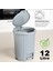 Bas Aç Kapaklı Çöp Kovası - Click Kapak Pedallı Çöp Kovası Banyo Mutfak Çöp Kovası 12 Litre Gri 2