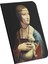 Lady With An Ermine, Da Vinci 1490, A4 Defter Vııı, Çizgisiz, Toplam 64 Sayfa, Tel Dikiş, Esnek Kapak, Oval Kenar, Tuval Doku, 60 Gram, Sarı Krem Renk, 21X29,7X0,5CM 1