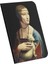 Lady With An Ermine, Da Vinci 1490, A4 Defter Vııı, Çizgisiz, Toplam 64 Sayfa, Tel Dikiş, Esnek Kapak, Oval Kenar, Tuval Doku, 60 Gram, Sarı Krem Renk, 21X29,7X0,5CM 2