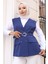 V Yaka Yelekli Takım Indigo 19254 2