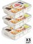 3lü Kilit Kapaklı 8 Bölmeli Taşınabilir Saklama Kabı Kahvaltılık Organizer Piknik Seti Gıda Kutusu 1