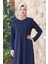 Nisa Fermuarlı Ferace Lacivert SN58 2