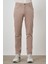 Erkek Bej Pamuk 5 Cep Slim Fit Jean Kot Pantolon 1
