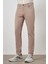 Erkek Bej Pamuk 5 Cep Slim Fit Jean Kot Pantolon 3