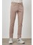 Erkek Bej Pamuk 5 Cep Slim Fit Jean Kot Pantolon 4