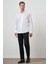 Erkek Beyaz Pamuk Trend Slim Fit Dar Kesim Non Iron Gömlek 2