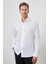 Erkek Beyaz Pamuk Trend Slim Fit Dar Kesim Non Iron Gömlek 3