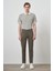 Erkek Haki Pamuk 5 Cep Slim Fit Jean Kot Pantolon 2