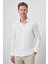 Erkek Kırık Beyaz Slim Fit Italyan Yaka Gömlek 1