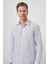 Erkek Beyaz Pamuk Trend Slim Fit Sert Yaka Gömlek 3