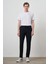 Erkek Lacivert Trend Slim Fit Ipli Jogger Pantolon 2