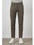 Erkek Haki Pamuk 5 Cep Slim Fit Jean Kot Pantolon 1
