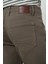Erkek Haki Pamuk 5 Cep Slim Fit Jean Kot Pantolon 5