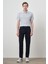 Erkek Lacivert Pamuk 5 Cep Slim Fit Jean Kot Pantolon 2
