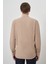 Erkek Bej Pamuk Trend Slim Fit Sert Yaka Gömlek 5