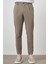 Erkek Vizon Trend Slim Fit Tam Lastik Pantolon 1