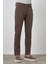 Erkek Kahve Pamuk 5 Cep Slim Fit Jean Kot Pantolon 3