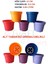 10 Adet 5 Renkli Plastik Saksı (12 CM.LİK) Alt Tabaksız 1