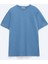 Indigo Bisiklet Yaka %100 Pamuk T-Shirt 1