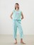 Lcw Dream Bisiklet Yaka Baskılı Kadın Kaprili Pijama Takımı (S5) 1