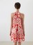 Lcw Vision Halter Yaka Desenli Mini Elbise (S5) 4