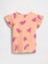 Kız Bebek Turuncu Fırfır Kollu T-Shirt 3