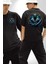 Nu Kaos ve Ilksel Su Tanrısı Mısır Siyah Oversize Kadın Erkek Ön ve Sırt Baskılı Tişört 4