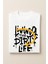 Erkek Beyaz Renk Living The Dirty Life Baskılı Oversize Tişört – Street Art Tarzı 3