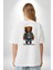 Trendy Kırmızı Sarı Taraftar Ayıcık Teddy Beyaz Oversize Kadın Erkek Ön ve Sırt Baskılı Tişört 5