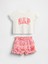 Kız Bebek Kırmızı Bebek & Küçük Çocuk Logo Outfit Set 4