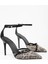 Kadın Vela Siyah Leopar Desenli File Detaylı Stiletto 5