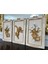 Özel El Yapımı 3 Lü Çiçekli ve Melekli Duvar Tablosu 50X33CM 2