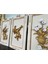 Özel El Yapımı 3 Lü Çiçekli ve Melekli Duvar Tablosu 50X33CM 5
