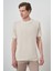 Erkek Bej Trend Bisiklet Yaka T-Shirt 1